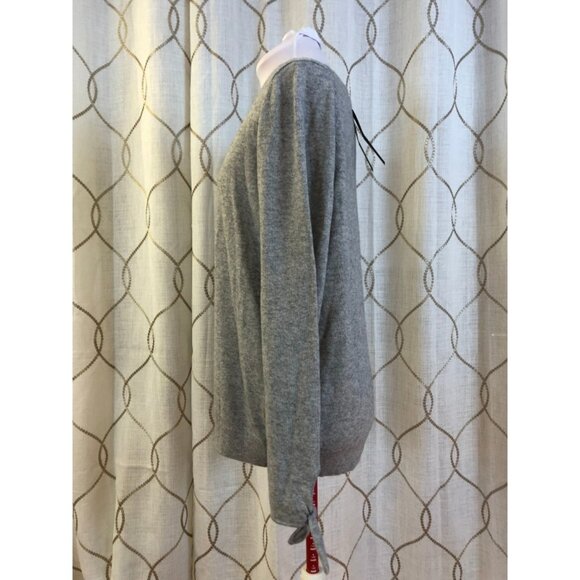 NWT Banana Republic Grey Marled Crewneck Long-Sleeve Wool Blend - Size Large - Picture 9 of 10